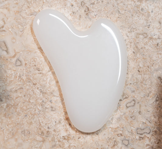 Guasha cuarzo blanco.